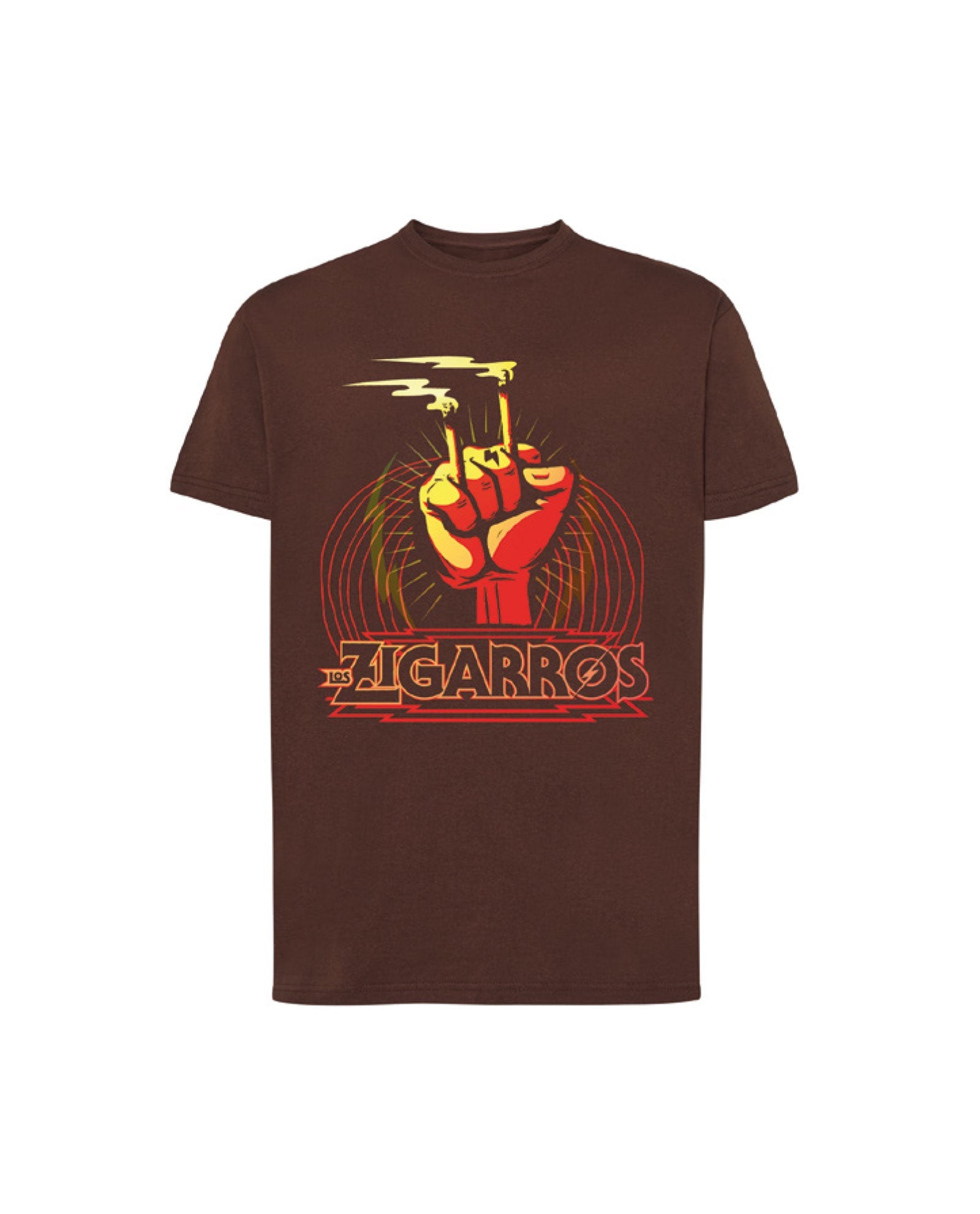 Camiseta Marrón "Puño" - Los Zigarros - Rocktud - Los Zigarros