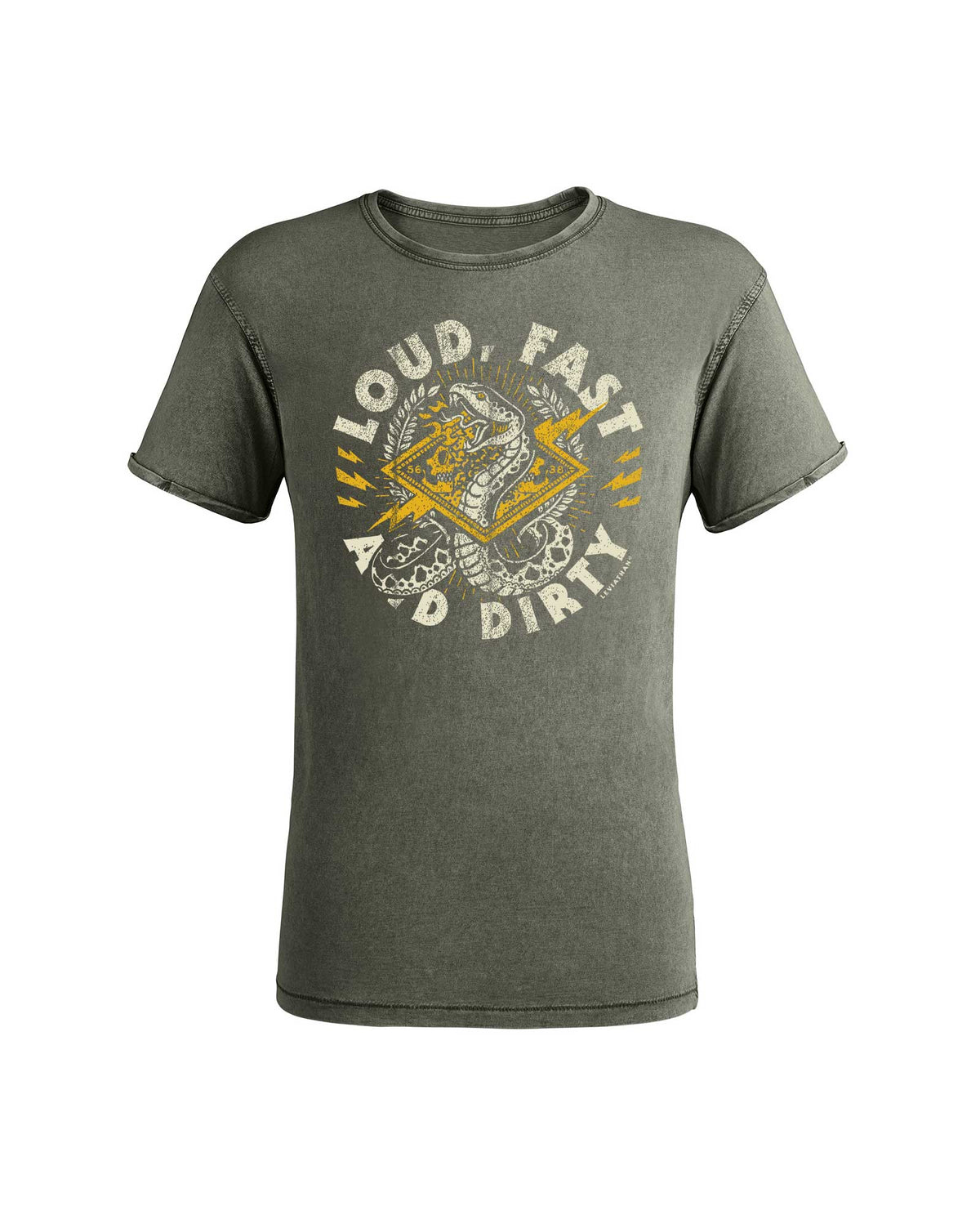 Camiseta Serpiente "Loud, Fast and Dirty" - Leviathan Co. x Rocktud - Rocktud - Rocktud