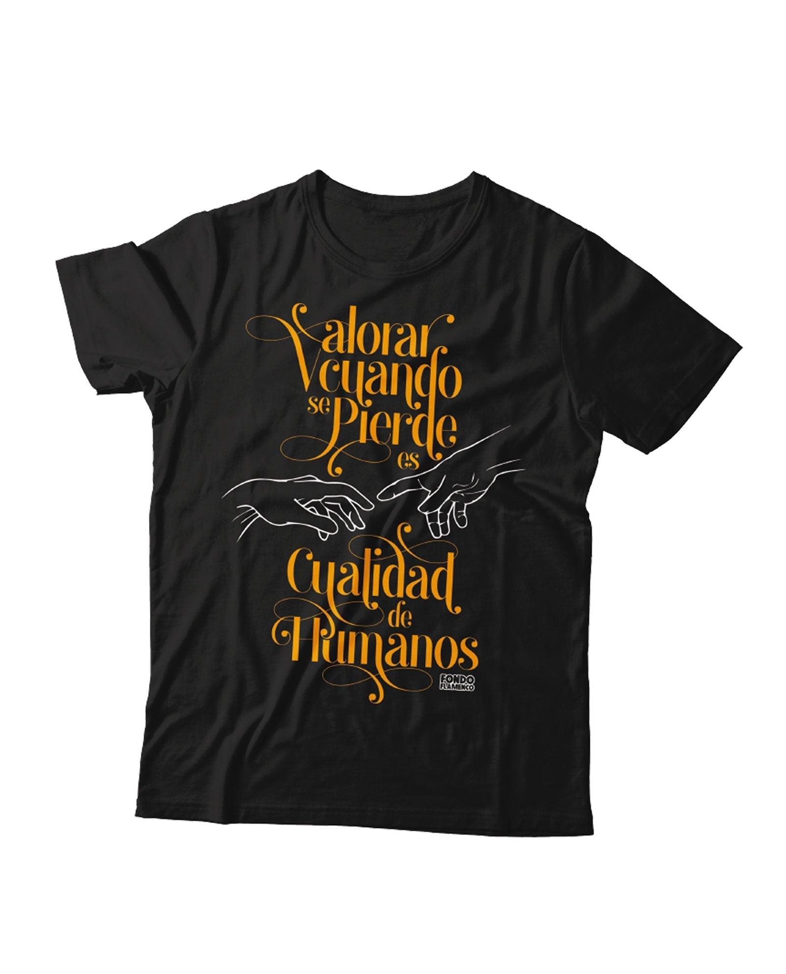 Camiseta "Valorar" Negra - Fondo Flamenco - Rocktud - Fondo Flamenco