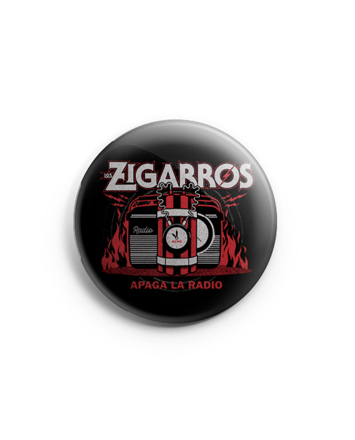 Chapa "Apaga La Radio" - Los Zigarros 38mm - Rocktud - Los Zigarros