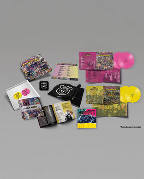 Hombres G - Box 2 LP Vinilo Color Amarillo y Rosa + 2 CD + Slipmat + Libreto + Parche + Lámina Firmada “Del rosa al amarillo" - D2fy · Rocktud - Rocktud