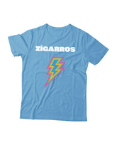 Los Zigarros - Camiseta "Rayo II" Azul - Unisex - D2fy · Rocktud - Los Zigarros