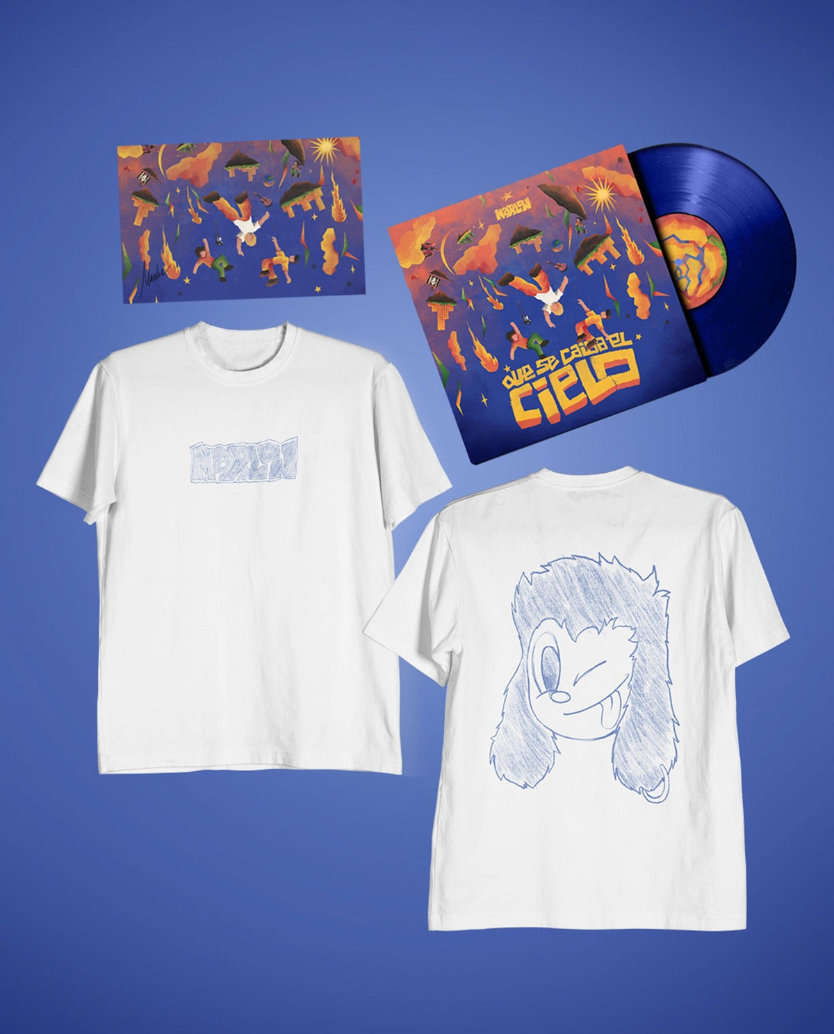 Marlon - LP Vinilo + postal firmada QR fanzine digital + camiseta exclusiva + sorteo showcase exclusivo "Que se caiga el cielo" - D2fy · Rocktud - D2fy