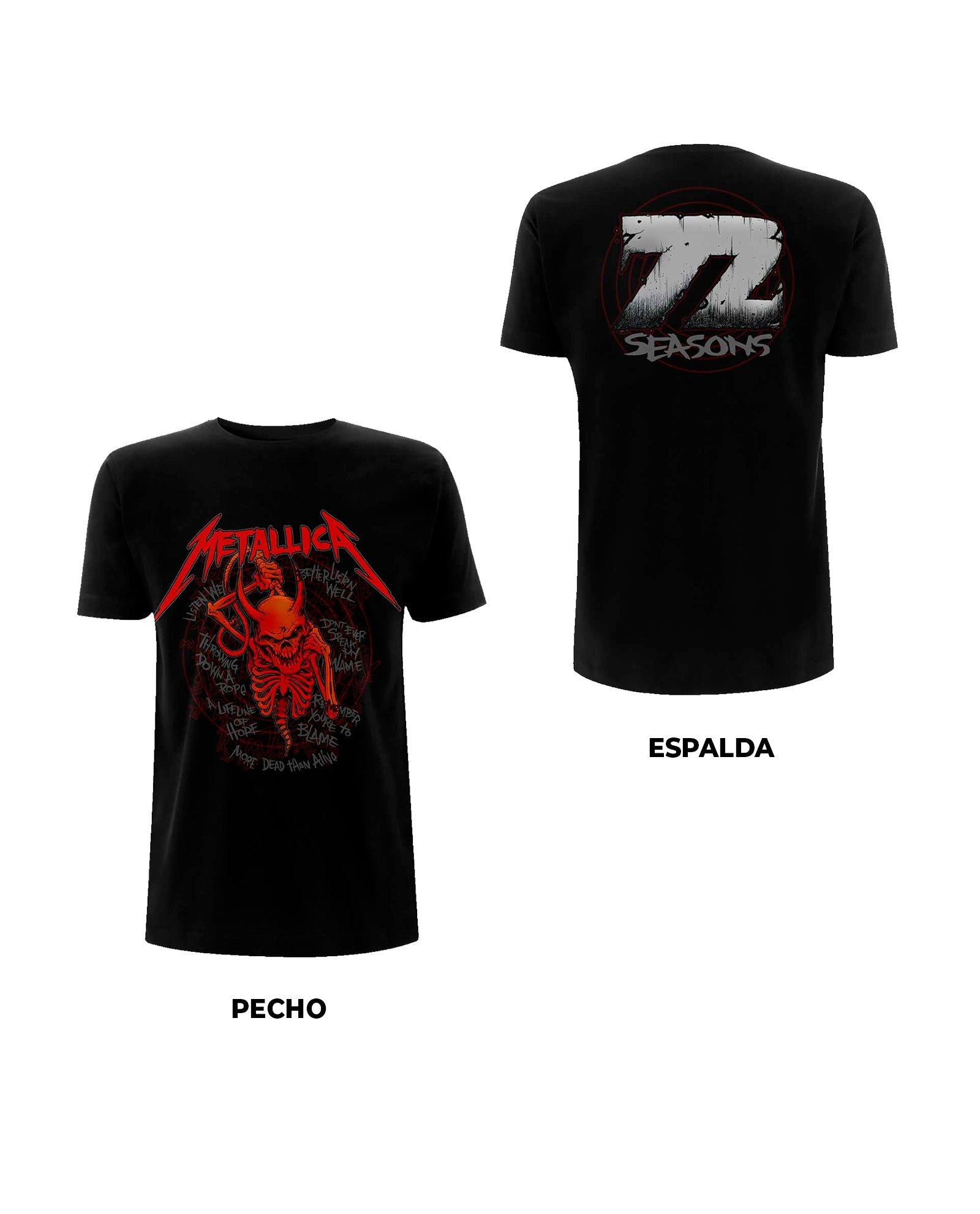 Metallica - Camiseta "Skull Screaming Red 72 Seasons" Unisex - D2fy · Rocktud - Rocktud