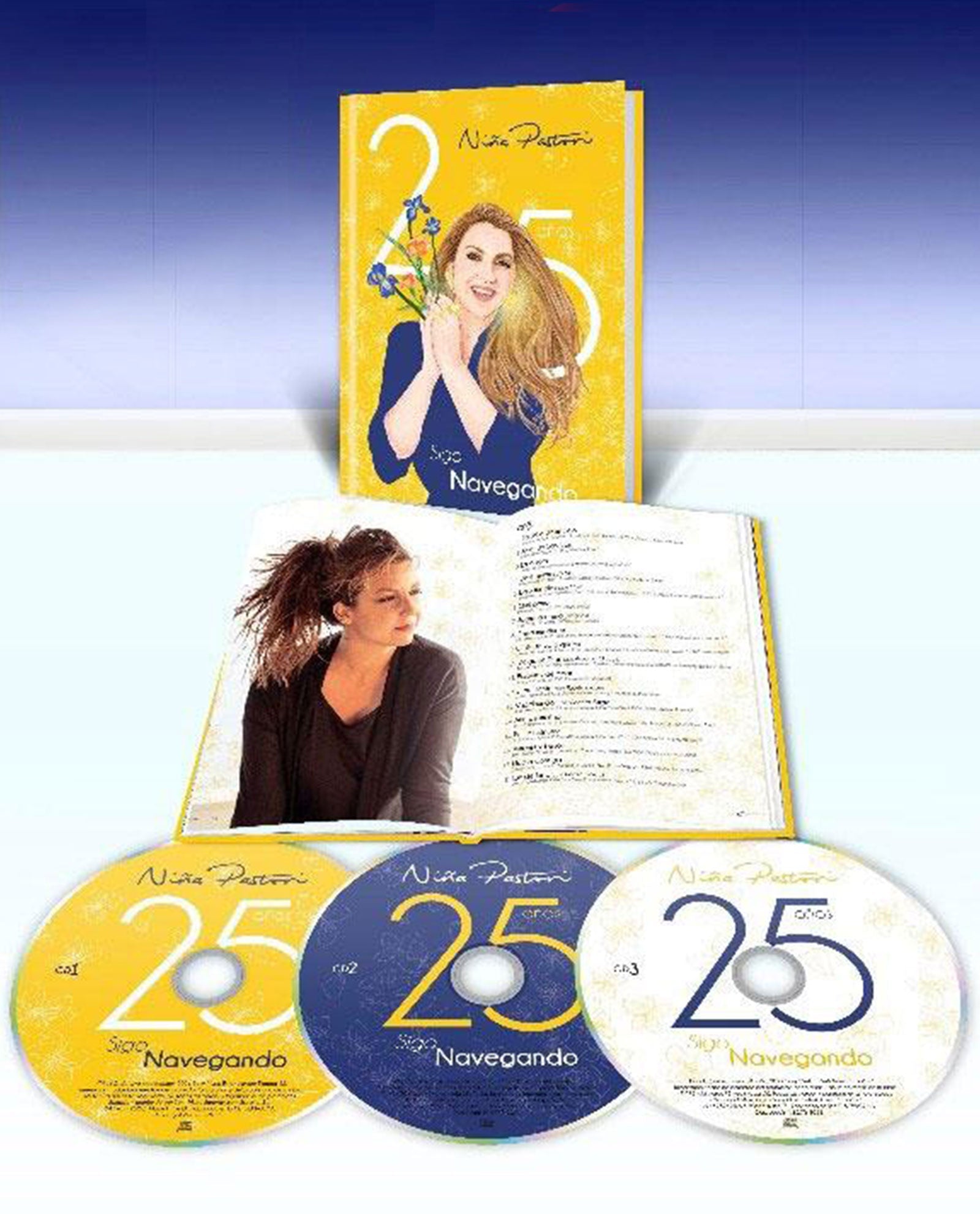 Niña Pastori - Bookset 3CDS ¡FIRMADO! "Sigo navegando (25 años)" - D2fy - D2fy