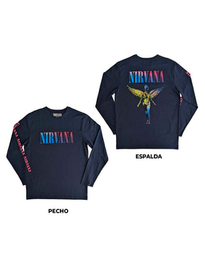 Nirvana - Camiseta Manga Larga "Angelic Gradient" Unisex - D2fy · Rocktud - Rocktud