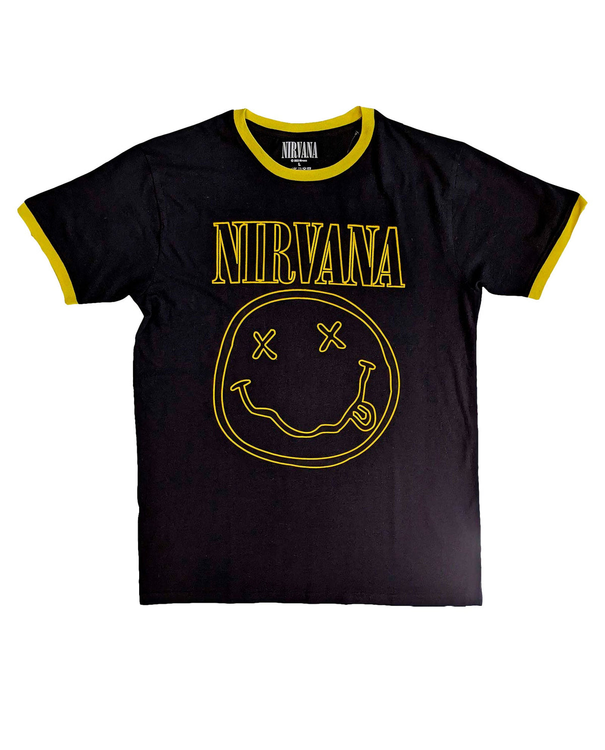 Nirvana - Camiseta "Outline Happy Face" Unisex - D2fy · Rocktud - Rocktud