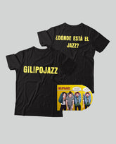PACK CD + Camiseta "¿Dónde está el Jazz" Gilipojazz - Negro - Rocktud - Metales Preciosos