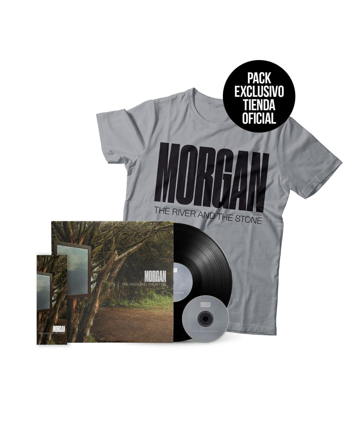 PACK LP+CD The River and The Stone + CAMISETA + MARCAPÁGINAS EXCLUSIVO DE REGALO - Morgan - Rocktud - Morgan