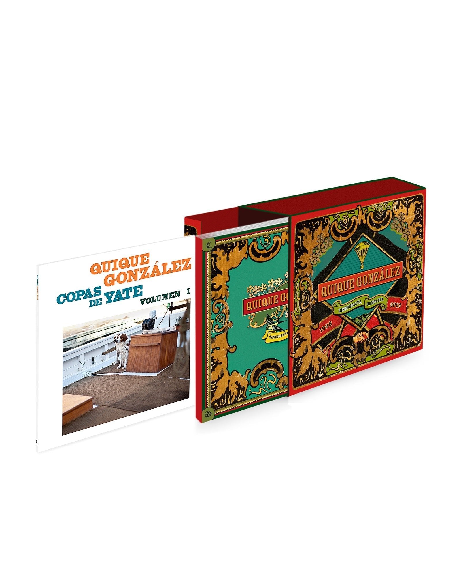 Quique González - Caja Especial 25 Aniversario Firmada + LP Vinilo "Copas de Yate. Volumen I" + Cancionero - D2fy · Rocktud - Quique González