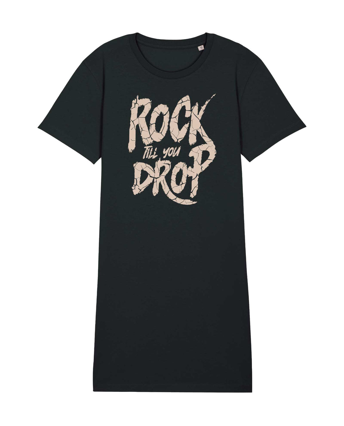Rock Till You Drop Tee Dress - Black - Rocktud - Rocktud