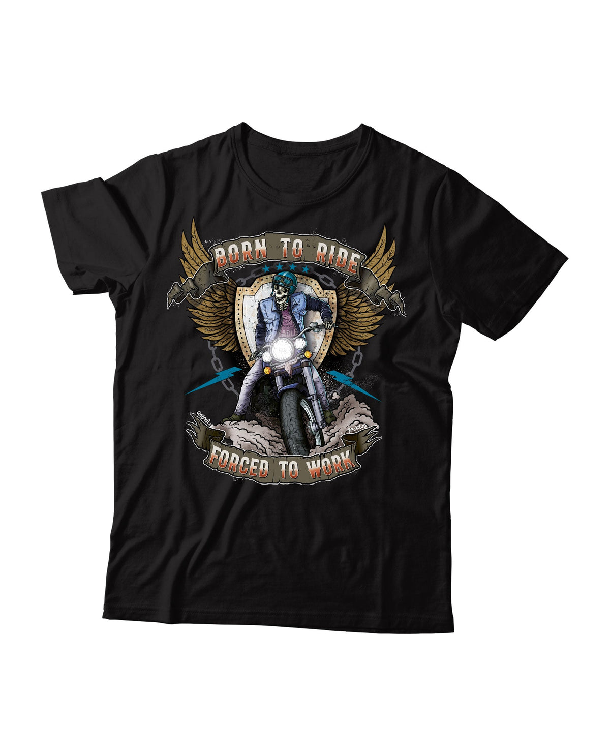 Rocktud - Gaboni x Rocktud - Camiseta "Born to Ride" - D2fy · Rocktud - Rocktud Brand
