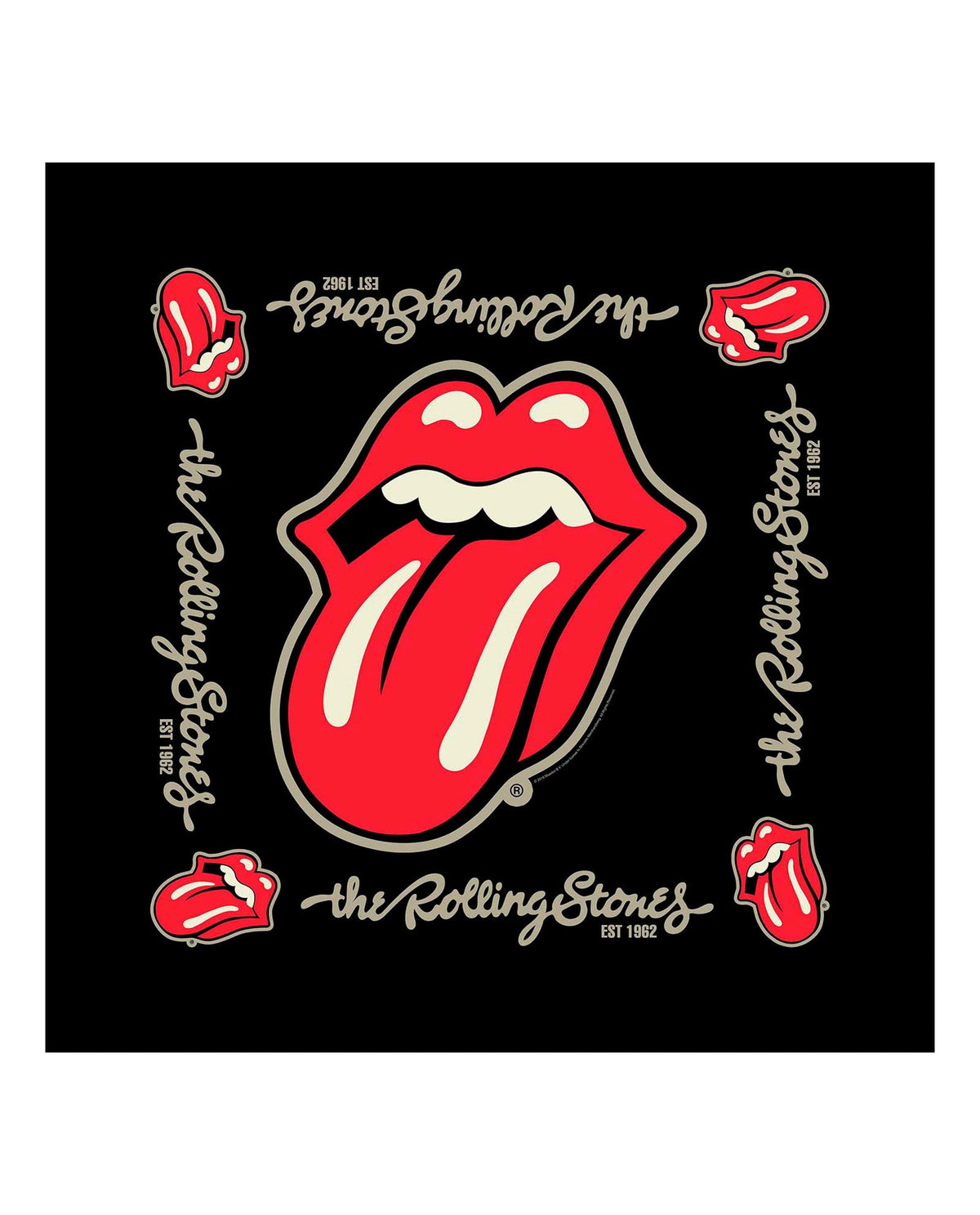 The Rolling Stones - Pañuelo "Established 1962" Unisex - D2fy · Rocktud - Rocktud