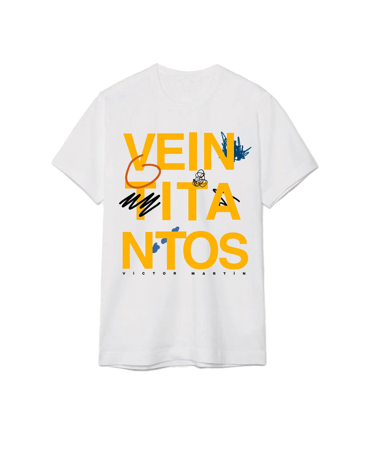 Víctor Martín - Camiseta "Veintitantos" Blanca - D2fy · Rocktud - Metales Preciosos