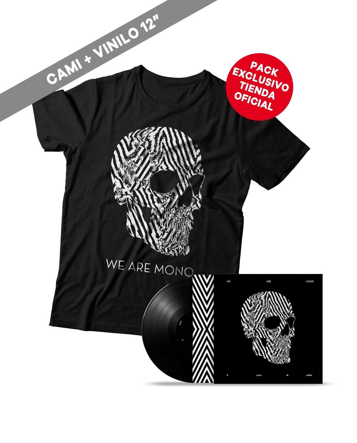 We Are Mono - Pack Vinilo 12" A Punto de Estallar + Camiseta "Calavera" - Rocktud - We Are Mono